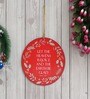 Red Engineered Wood Christman Quote Wall Hanging