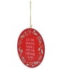 Red Engineered Wood Christman Quote Wall Hanging