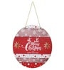 Red Engineered Wood Merry Christmas & Happy New Year Wall Hanging