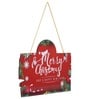 Red Engineered Wood Merry Christmas & Happy New Year Wall Hanging