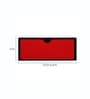 Engineered Wood Floating Wall Shelf with Drawer in Red Colour