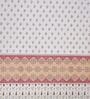 Red Ethnic Print 180 TC Cotton King Bedhseet 2 pillow covers