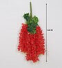 Red Fabric & Plastic Artificial Hanging Orchid Flower