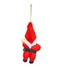 Red Fabric & Plastic Christmas Tree Hanging Ornaments