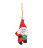 Red Fabric & Plastic Christmas Tree Hanging Ornaments