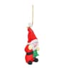 Red Fabric & Plastic Christmas Tree Hanging Ornaments