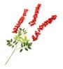 Red Fabric & Plastic Wisteria Artificial Flower Stick Without Pot