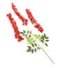 Red Fabric & Plastic Wisteria Artificial Flower Stick Without Pot