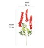 Red Fabric & Plastic Wisteria Artificial Flower Stick Without Pot