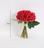 Red Fabric Rose Bunch Artificial Flowers