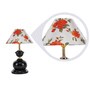 Manchester Red Fabric Shade Night Lamp With Metal Base