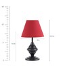 Red Fabric Designer Table Lamp