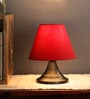 Red Fabric Designer Table Lamp