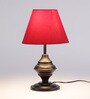Red Fabric Designer Table Lamp