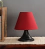 Red Fabric Designer Table Lamp
