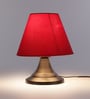 Red Fabric Designer Table Lamp