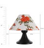 Fenerty Red Fabric Shade Night Lamp With Metal Base