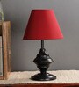 Red Fabric Designer Table Lamp