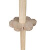 Orlando Red Fabric Shade Club Floor Lamp With Wood Base