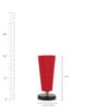 Red Cotton Shade Table Lamp with Metal Base