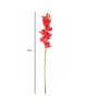 Red Fabric Orchid Artificial Flower Pack of 2