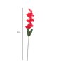 Red Fabric Orchid Artificial Flower Pack of 5