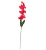 Red Fabric Orchid Artificial Flower Pack of 5