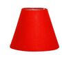Red Fabric Shade Table Lamp, Modern Bedside & Desk Lamp with Metal Base for Bedroom, Living Room & Home Decor