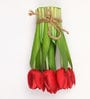 Red Fabric Stunning Tulip Artificial Flowers