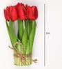 Red Fabric Stunning Tulip Artificial Flowers