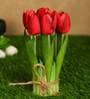 Red Fabric Stunning Tulip Artificial Flower