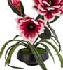 Red Faux Leather Magnolia Serenade Arrangement Pot With Flower