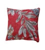 Red Floral 100% Cotton 16 x 16 Inches Cushion Cover