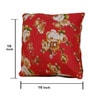 Red Floral 100% Cotton 16 x 16 Inch Cushion Cover