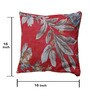 Red Floral 100% Cotton 16 x 16 Inches Cushion Cover