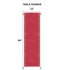 Red Floral Cotton Blend (12 x 84 ) Table Runner