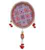 Red Floral Decorative Stainless Steel Karwa Chauth Thali Set with Plate Chalni Lota|Karva Chauth Pooja Thali