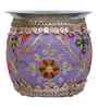Red Floral Decorative Stainless Steel Karwa Chauth Thali Set with Plate Chalni Lota|Karva Chauth Pooja Thali