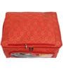 Red Floral Non-Woven Foldable Underbed Organizer