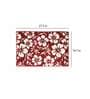 Red Floral Polyester AntiSkid Bathmat