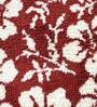 Red Floral Polyester AntiSkid Bathmat