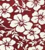Red Floral Polyester AntiSkid Bathmat
