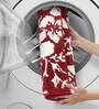 Red Floral Polyester AntiSkid Bathmat