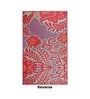 Red Floral Polyproylene 4 ft x 6 ft Machine Made Picnic Mat