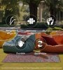 Red Floral Polyproylene 4 ft x 6 ft Machine Made Picnic Mat
