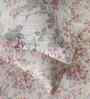 Red Floral Print 300 TC Cotton King Size Bed Sheet with 2 Pillow Covers Sensory Bloom Collection