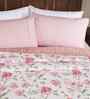 Red Floral Print Cotton Single Bed Dohar