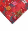 Red Floral Printed Rectangle Mousepad