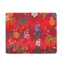 Red Floral Printed Rectangle Mousepad
