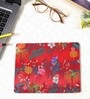 Red Floral Printed Rectangle Mousepad